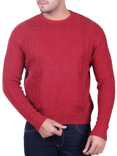 red cotton pullover - 15912241 - Standard Image - 1