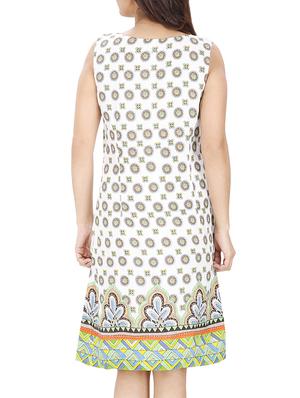 a-line round neck dress - 15912999 - Standard Image - 3