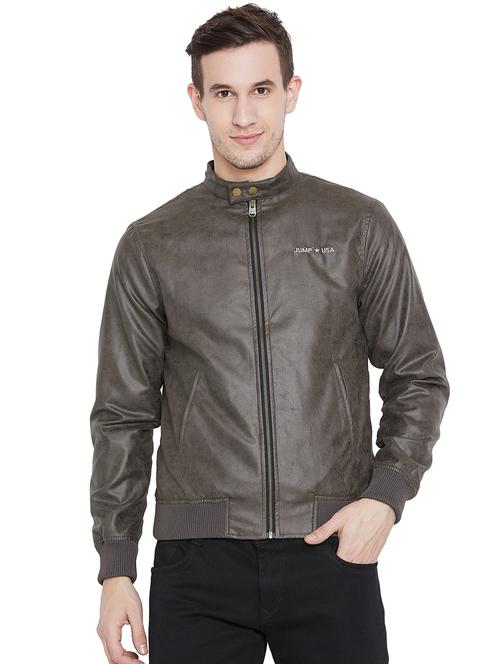 green leather biker jacket - 15913531 - Very Small Image - 1