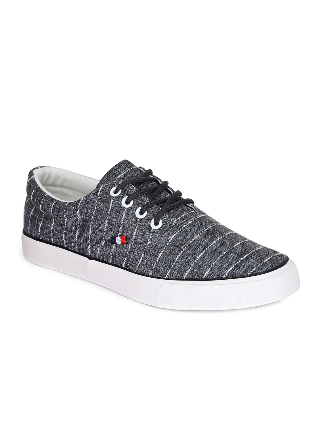 grey canvas lace up sneakers - 15913539 - Zoom Image - 1