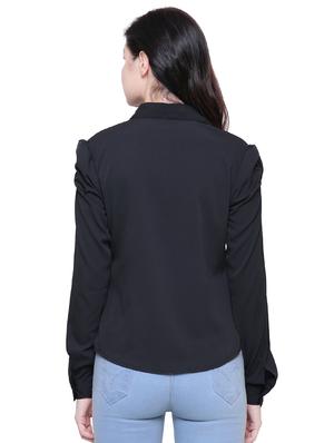 ruffle detail ruched sleeved shirt - 15913789 - Standard Image - 3