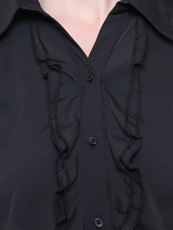 ruffle detail ruched sleeved shirt - 15913789 - Zoom Image - 5