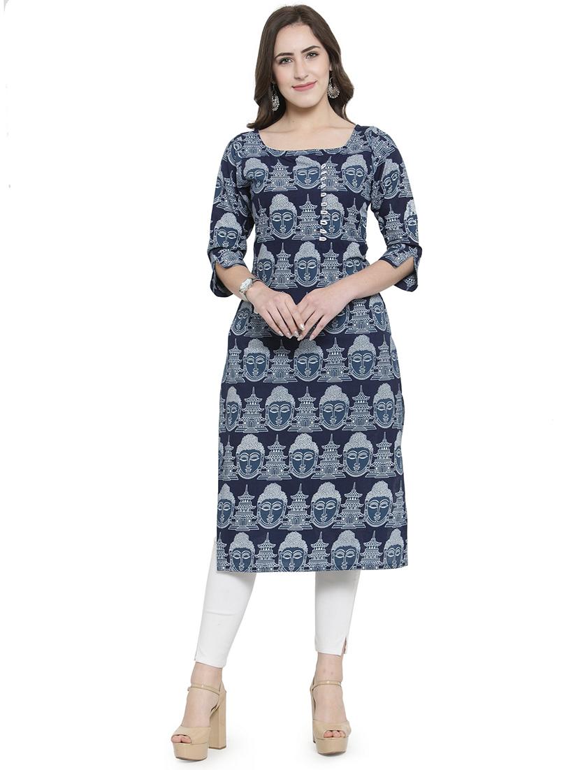 Printed straight kurta - 15913916 - Zoom Image - 1