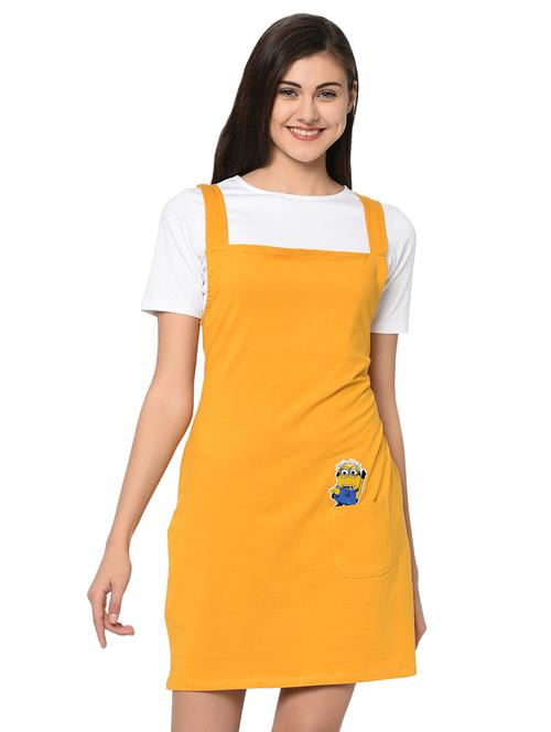 quirky patch pinafore dress with tee - 15914022 - Standard Image - 1