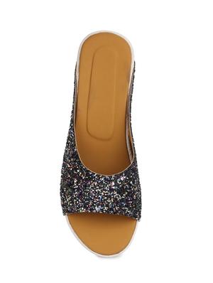 black slip on wedges - 15914132 - Standard Image - 4