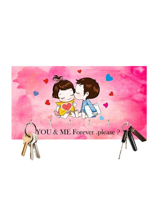 you & me forever.please wooden key holder(26cmx16cmx4cm) - 15915527 - Standard Image - 1