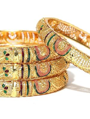 multi colored metal bangle - 15915918 - Standard Image - 4