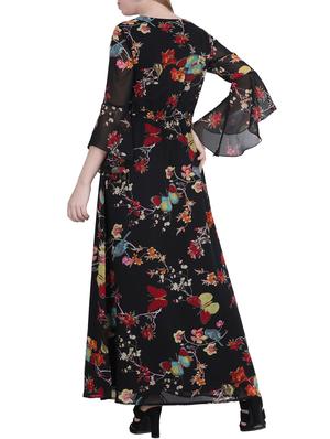 floral bell sleeved maxi dress - 15915985 - Standard Image - 3