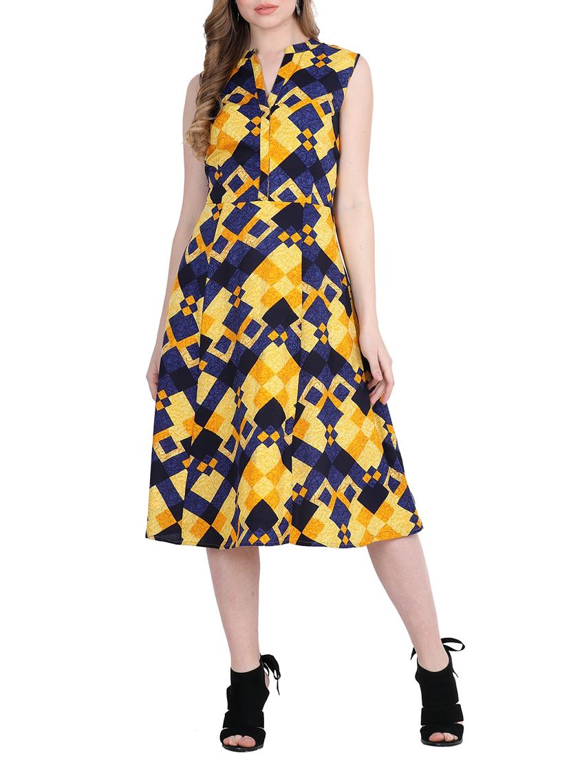 Geometric print a-line dress - 15916000 - Zoom Image - 1