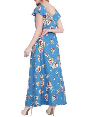 floral boat neck maxi dress - 15916006 - Standard Image - 3