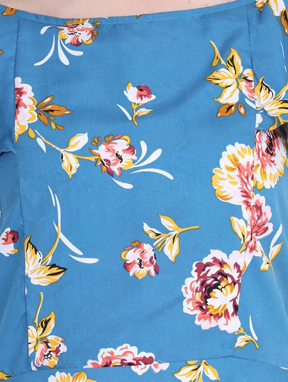 floral boat neck maxi dress - 15916006 - Zoom Image - 4