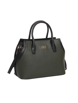 green leatherette (pu) regular satchel - 15916093 - Standard Image - 4