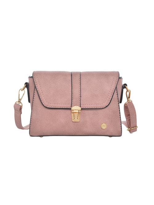 pink leatherette (pu) regular sling bag - 15916107 - Standard Image - 1