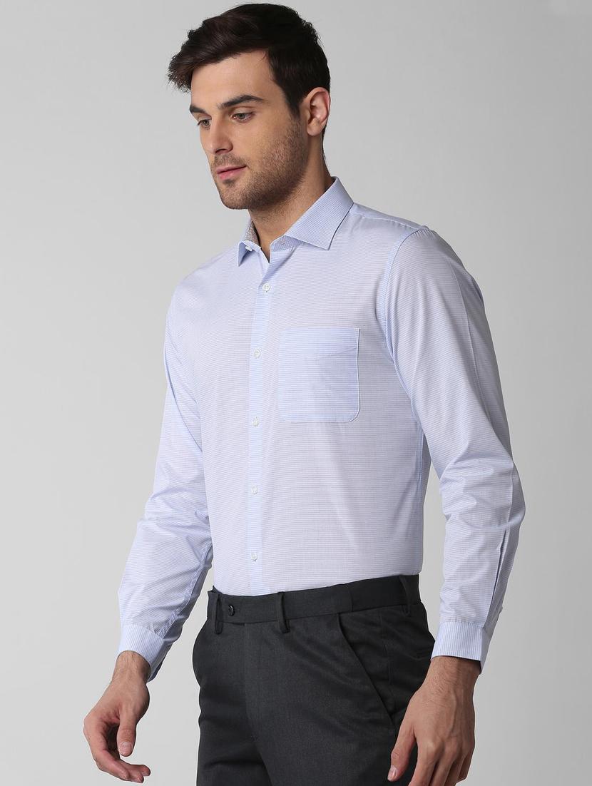 blue striped formal shirt - 15916252 - Zoom Image - 2