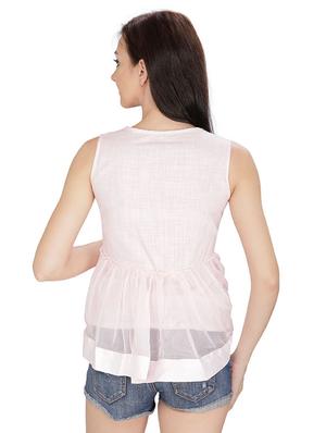 ruffled mesh layered top - 15916373 - Standard Image - 3