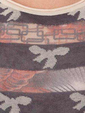 ribbed edge graphic print top - 15916382 - Standard Image - 4