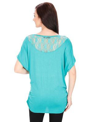 lace paneled graphic print top - 15916447 - Standard Image - 3