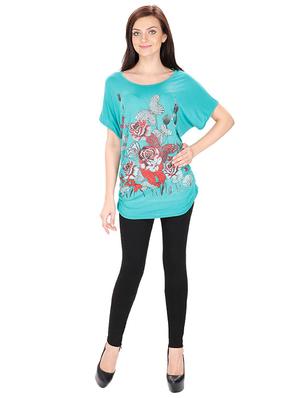 lace paneled graphic print top - 15916447 - Standard Image - 4