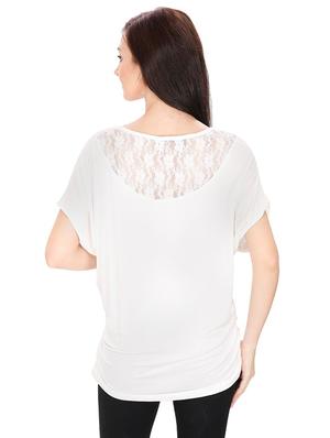 lace paneled graphic print top - 15916448 - Standard Image - 3