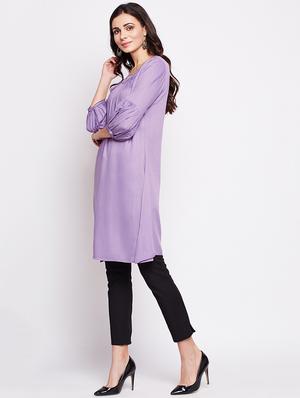 straight solid kurta - 15916547 - Standard Image - 2