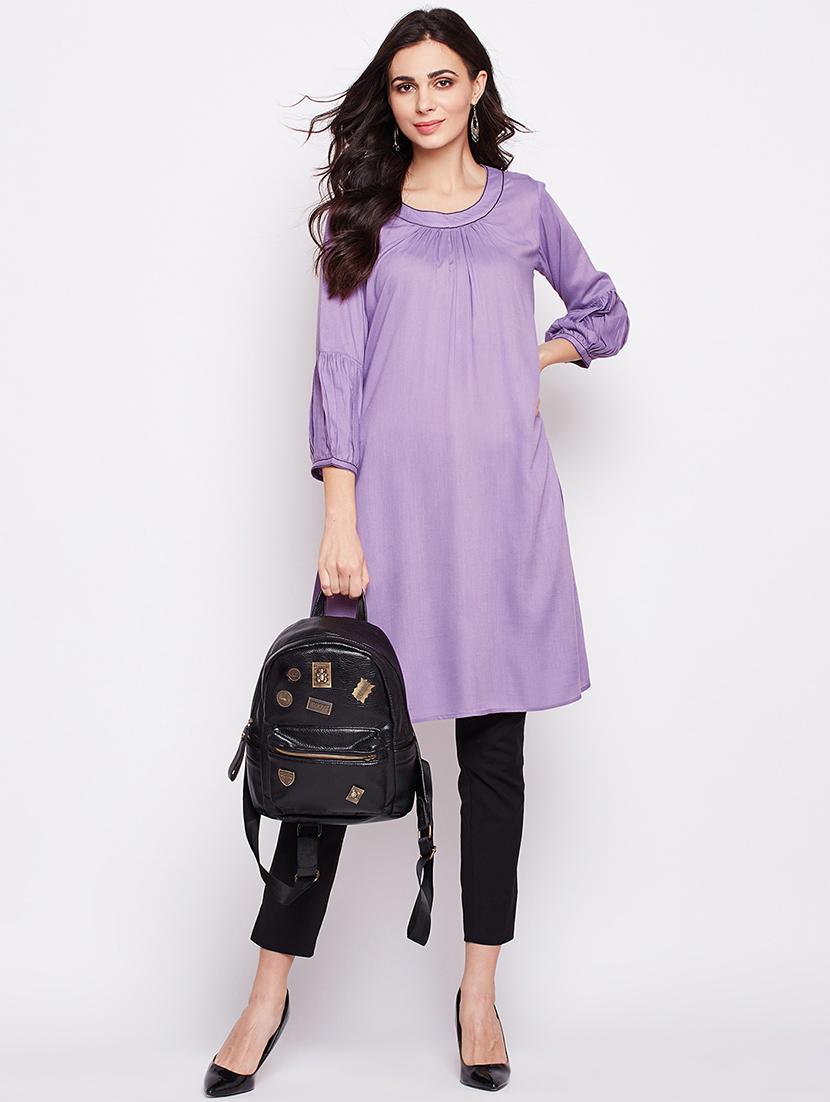 straight solid kurta - 15916547 - Zoom Image - 4