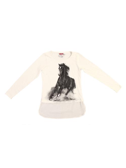 beige cotton tee - 15916577 - Standard Image - 1