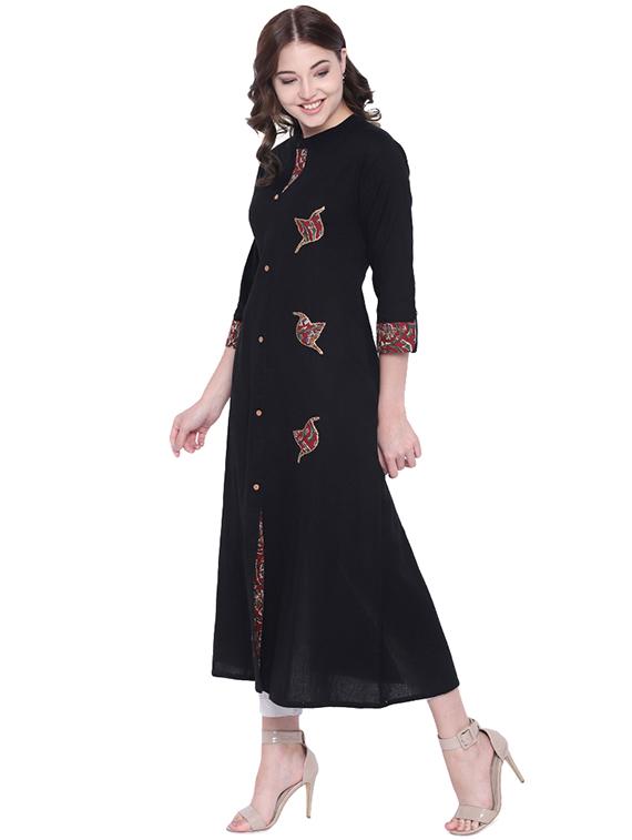 patch work a-line kurta - 15916651 - Zoom Image - 2
