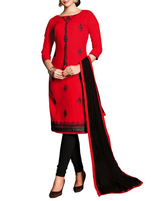 embroidered unstitched churidaar suit - 15916697 - Very Small Image - 1