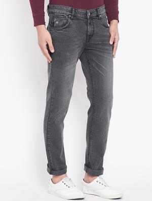 grey light washed denim jeans - 15916798 - Standard Image - 2