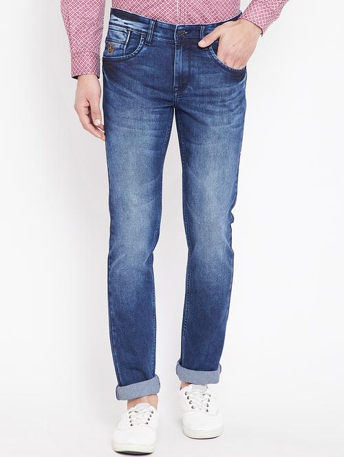 blue denim washed jeans - 15916801 - Standard Image - 1