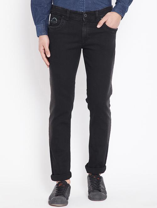 black denim washed jeans - 15916802 - Standard Image - 1