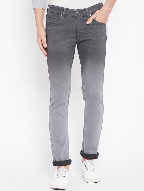 grey denim washed jeans - 15916803 - Standard Image - 1
