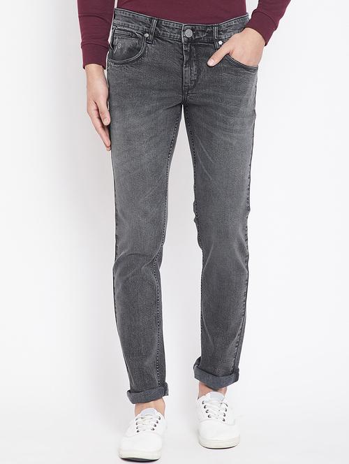 black denim washed jeans - 15916806 - Standard Image - 1