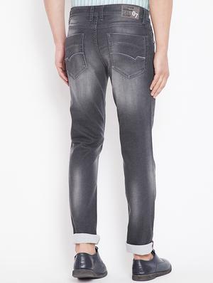 grey light washed ripped denim jeans - 15916808 - Standard Image - 3