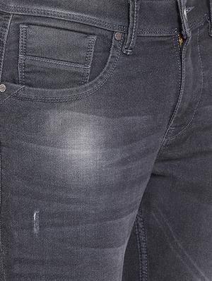 grey light washed ripped denim jeans - 15916808 - Standard Image - 5