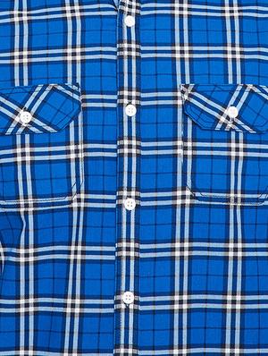 blue checkered casual shirt - 15916834 - Standard Image - 5