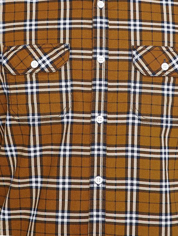 brown checkered casual shirt - 15916835 - Zoom Image - 5