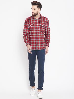 red checkered casual shirt - 15916836 - Standard Image - 4