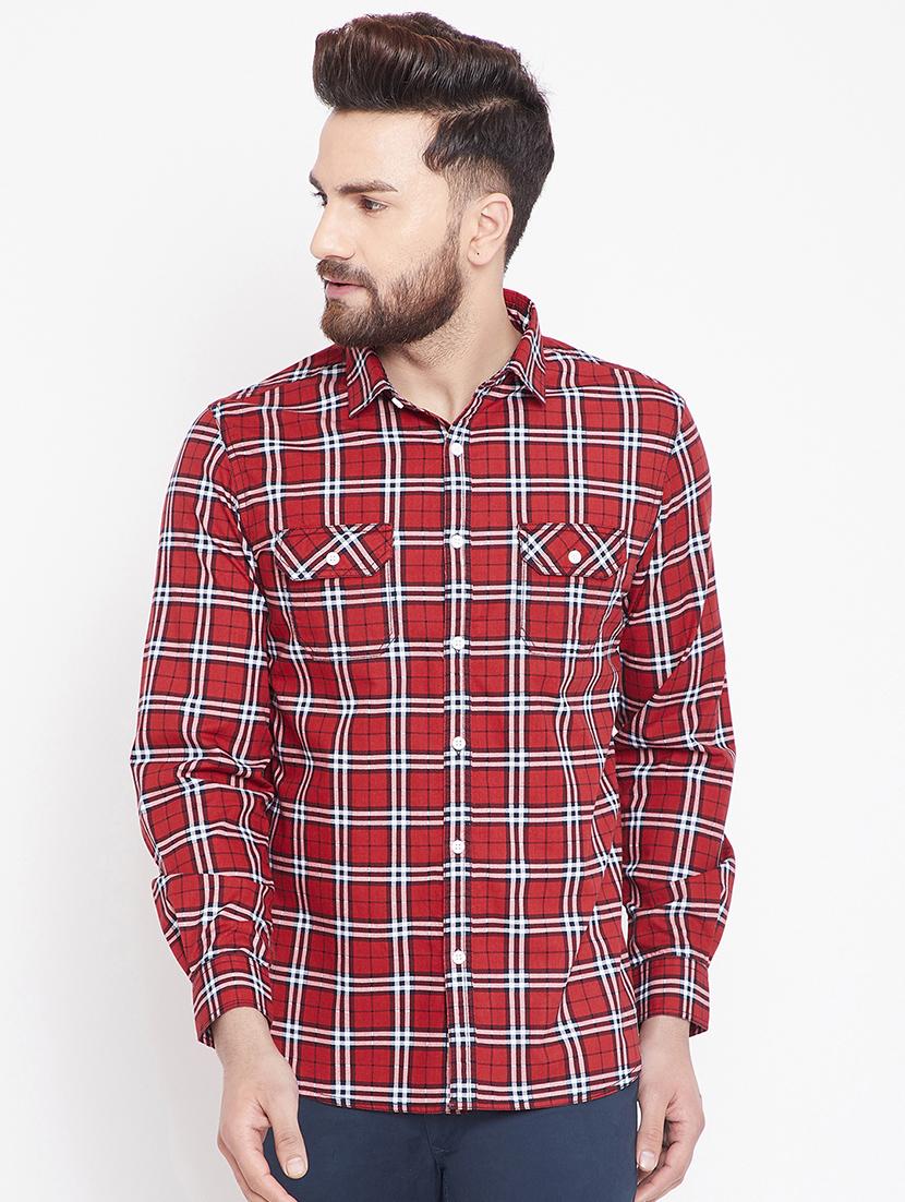 red checkered casual shirt - 15916836 - Zoom Image - 1