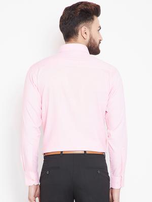 pink solid formal shirt - 15916853 - Standard Image - 3
