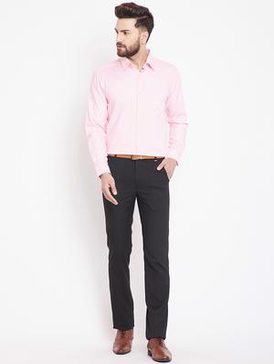 pink solid formal shirt - 15916853 - Standard Image - 4