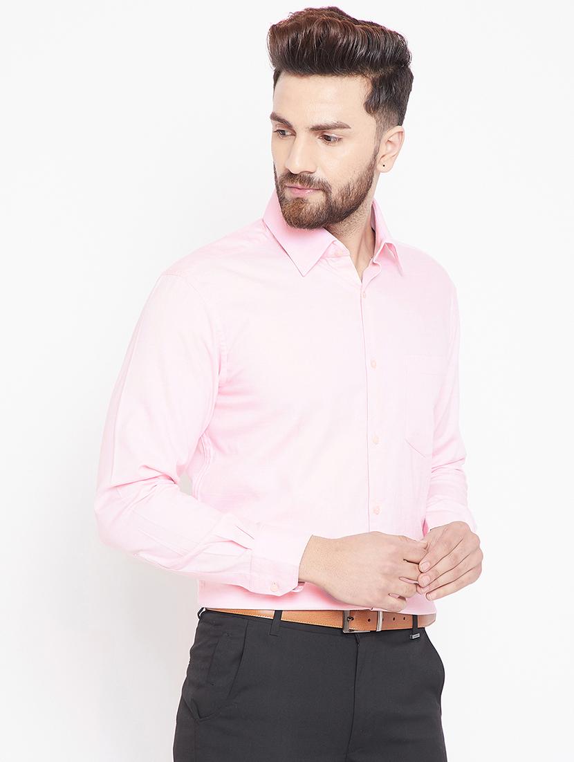 pink solid formal shirt - 15916853 - Zoom Image - 2