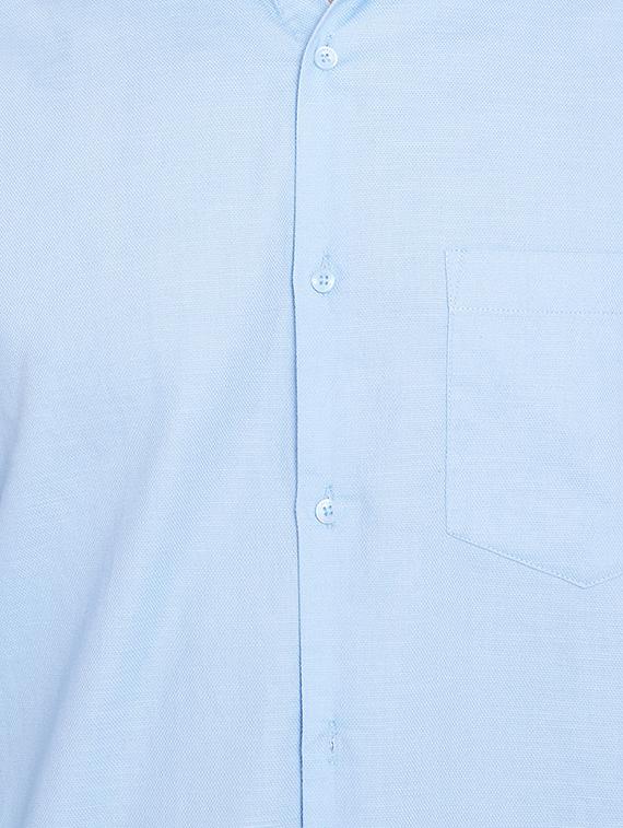 light blue solid formal shirt - 15916854 - Zoom Image - 5