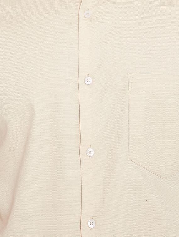 beige solid formal shirt - 15916858 - Zoom Image - 5