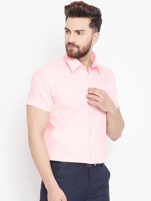 pink solid formal shirt - 15916861 - Standard Image - 2