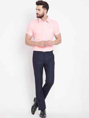 pink solid formal shirt - 15916861 - Standard Image - 4