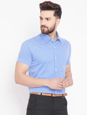blue cotton formal shirt - 15916862 - Standard Image - 2