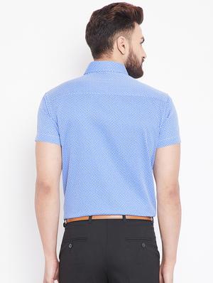 blue cotton formal shirt - 15916862 - Standard Image - 3