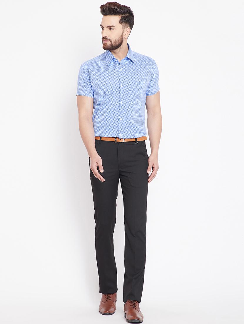 blue cotton formal shirt - 15916862 - Zoom Image - 4