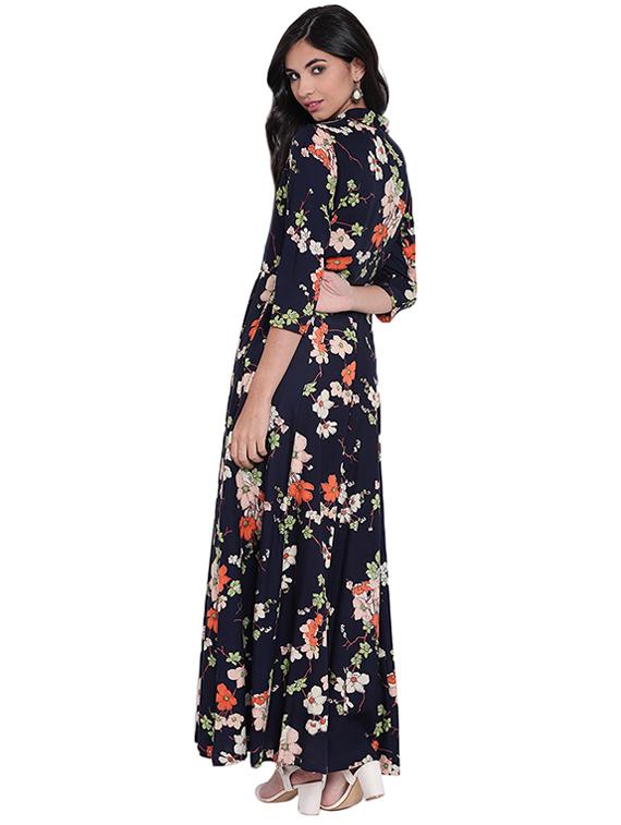 flared floral kurta - 15918228 - Zoom Image - 3
